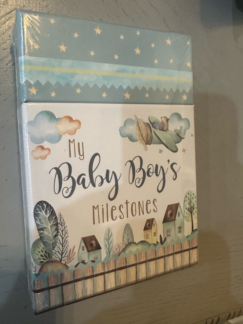 My Baby Boy's Milestones Memory Book - Blue/White